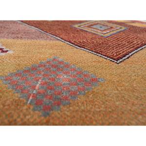 Manchaha Geometric Pattern Hand Knotted <b>Wool</b> & Bamboo Silk Rug <b>Red</b> & Orange-For Home Use Les-2358 - Product Image 3