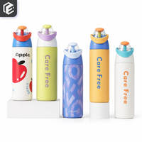 Botella de Agua Deportiva de 700 ml para Actividades al Aire Libre, de Acero Inoxidable, Portátil, con Pajita y Boquilla, Termo al Vacío, a Prueba de Fugas