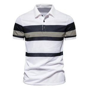 Nuevos polos de colores en contraste para hombres, polos de algodón de diseño superior para hombres, polos transpirables de moda de verano para hombres - Product Image 1