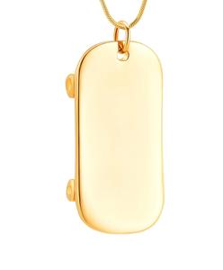 Urna de cremación de acero inoxidable dorado, joyería para cenizas, gorra de béisbol, collar de urna para cenizas de seres queridos, regalo para mujeres y hombres, tamaño personalizado - Product Image 1