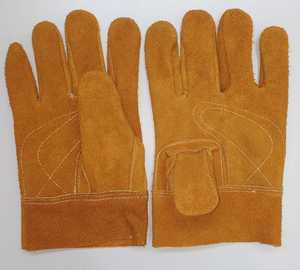 Gants en cuir à manchette courte marron de haute qualité Gants de sécurité antistatiques épais et résistants pour l'industrie du soudage - Product Image 5