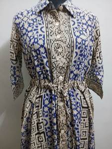 ชุดเดรสยาวโบโฮทำด้วยมือผ้าฝ้ายอินเดียพิมพ์ลาย Bagru ฤดูร้อนมีสไตล์ของขวัญแต่งงานแบบลำลองซักได้ตามธรรมชาติ - Product Image 2