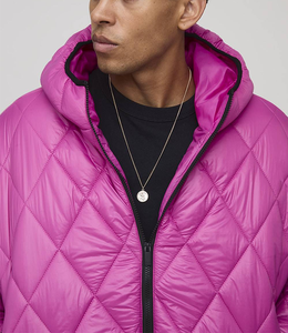 Veste matelassée pour homme en fibre de polyester personnalisée haut de gamme avec logo personnalisé, livraison directe, ample, épaisse, élégante, réversible - Product Image 3