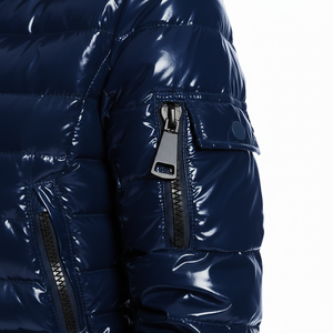 Blazer matelassé pour femme au design personnalisé, style décontracté à carreaux, imperméable, utilitaire, pour l'hiver, avec boutons - Product Image 3