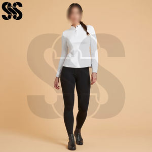 Pantalons d'équitation pour femmes, pantalons d'équitation premium extensibles avec grip, durables, lavables en machine, pour l'entraînement, couleur unie noire - Product Image 6