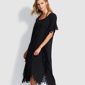 Mùa Hè Cotton Kaftan Bãi Biển Màu Xanh Bìa Loungewear Indigo Khối In Khu Nghỉ Mát Mặc Ấn Độ Khối In Caftan - Product Image 1