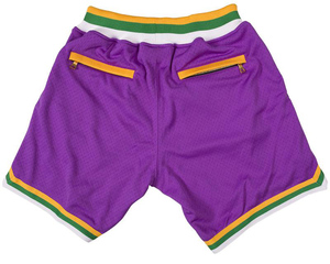 กางเกงห้าจุดระบายอากาศตาข่ายสีม่วงสำหรับกีฬากลางแจ้งของผู้ชายกางเกงบาสเก็ตบอลขนาดใหญ่ออกแบบโลโก้ได้ตามต้องการ - Product Image 2