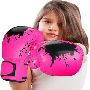 Gants de boxe pour enfants 6oz 8oz en cuir artificiel, couleur et logo personnalisés pour garçons et filles, entraînement de kick-boxing MMA - Product Image 4