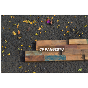 Paneles de Pared para Villa PANGESTU, Modernos y Clásicos, de Madera de Teca Reciclada, Insonorizantes, con Diseño Geométrico, para Entretenimiento - Product Image 2