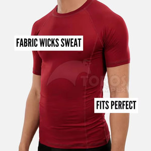 T-shirt de compression à manches courtes imprimé pour homme, qualité supérieure, prix bas, coupe ample, vente flash - Product Image 2