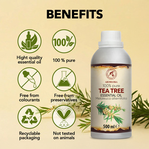 Aromatika Huile Essentielle de Théier 100% Pure et Fraîche 500ml Distillée à la Vapeur Huile Naturelle d'Aromathérapie de Feuilles de Melaleuca Alternifolia - Product Image 2