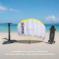 Kinma 4.0m parawing poids léger nouveau matériel surf parawing pour les eaux océaniques comprend une barre