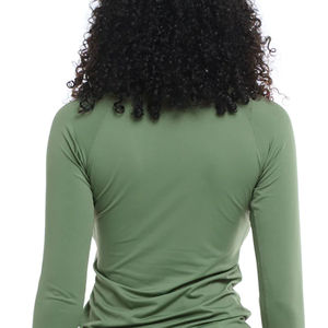 Maillot de bain à manches longues avec logo personnalisé et protection UV pour femmes, design à manches longues, séchage rapide - Product Image 2