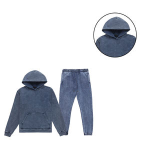 Survêtement de pull délavé à l'acide de haute qualité pour hommes tarif de gros de vêtements de jogging d'hiver écologiques - Product Image 3