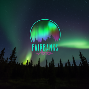 Camiseta promocional de viaje a Fairbanks, Alaska, con diseño de auroras boreales - Product Image 1
