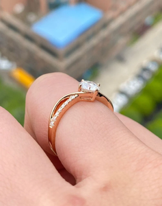 1.5CTW Lab Grown Diamonds Minimalist Brilliant Cut 14K Oro sólido Joyería DE BODA romántica para mujeres Ropa de fiesta de compromiso - Product Image 5