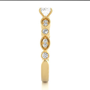 Bague en or massif 14 carats avec diamants cultivés en laboratoire 1.10 carats CVD Bague de fiançailles avec produit de conception personnalisée - Product Image 4