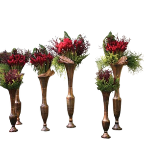 Top qualité Antique sol fait à la main Vase Design classique fabriqué à la main en métal Table décorative fleur Vase vente pour prix de gros - Product Image 1