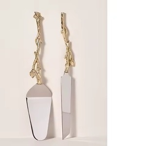 Handcrafted Design Wedding Party Decoration Steel Metal <b>Cake</b> <b>Server</b> Set Serving Utensil Metal <b>Cake</b> <b>Server</b> - Product Image 4