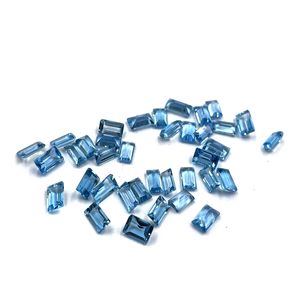 3x5mm Topaze Bleue Suisse Naturelle Baguette Cut Perles à Facettes pour la Fabrication de Bijoux Topaze Pierres Précieuses en Vrac au Prix de Gros de l'Inde - Product Image 4