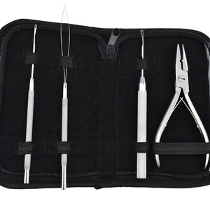 Aroosh Corporation Factory Wholesale Professional Quality Stainless Steel <b>Hair</b> <b>Extension</b> <b>Tools</b> Kit Tape Press Removal Pliers - Product Image 3