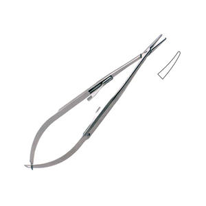 Disponible dans tous les modèles et couleurs Porte-aiguille Castroviejo droit avec loquet 14 cm/5 1/2 "Porte-aiguille - Product Image 2