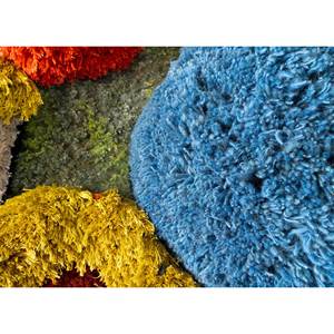 Metamorphosis - Tapiz y Arte Mural de Lana Azul y Seda de Bambú con Patrón Abstracto para Decoración de Interiores - Product Image 2