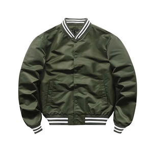 Personalizado Varsity Jacket Bordado Logo Mangas de cuero Lana Letterman Varsity Jacket Hombres Chaqueta de béisbol - Product Image 5