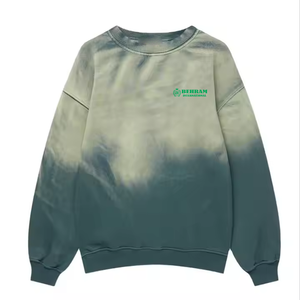 Sudadera de manga larga con cuello redondo para hombre, con efecto degradado y teñido, estilo casual, con lavado ácido. - Product Image 1