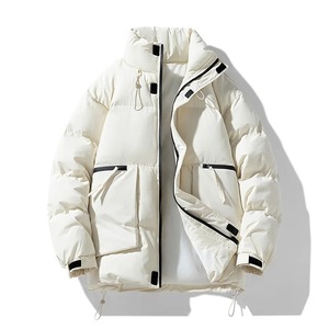 Chaqueta de invierno para hombre, prendas de vestir a la moda, Parkas largas con burbujas acolchadas con cuello con capucha y decoración de bolsillos, tela de lona - Product Image 4