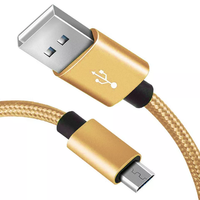 Câble de données USB tressé en nylon, vente flash, charge rapide 3A, Micro USB 2.0 pour ordinateur, téléphone portable, appareil photo et batterie externe