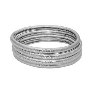 Urthn Fashion Silver Plated <b>Bangle</b> <b>Set</b> 1401912A_2.6 - Product Image 1