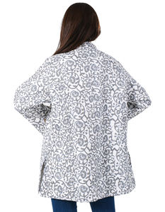 Winter Women's <b>Short</b> Breathable Handmade Reversible Hand Block Floral Print Woven Eco-Friendly Quilted Cotton <b>Jacket</b> - Product Image 6