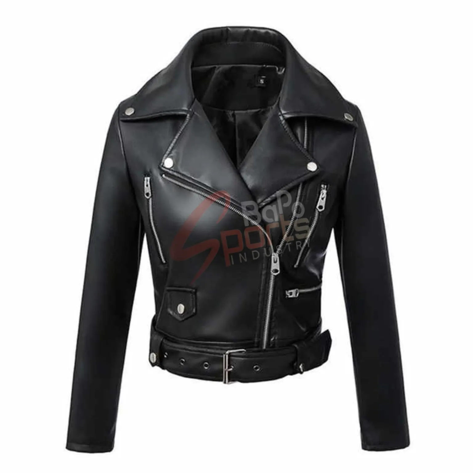Новое поступление, модная мотоциклетная куртка, черная куртка из искусственной кожи с отложным воротником на молнии, базовая женская кожаная куртка