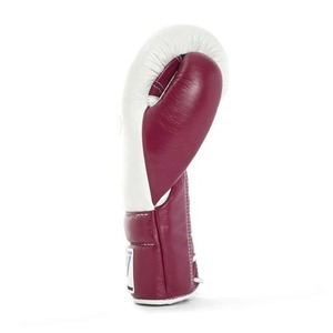 Gants de boxe personnalisés de haute qualité, fabriqués en cuir véritable, marron et blanc, équipement de boxe professionnel pour le combat et l'entraînement - Product Image 4