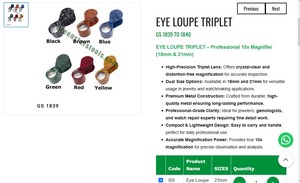 Eye Loupe Triplet 10x Magnifier 18mm 21mm Jewelry Inspection Tool Gem Viewing Lens <b>Watch</b> Repair Hand Tools |Item No GS-1839 - Product Image 3