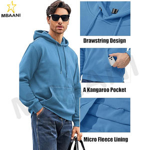 Sudaderas con capucha en color azul niebla para hombre y mujer - Product Image 4