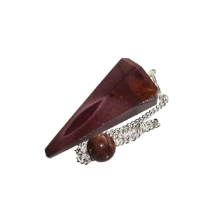 Péndulo de jaspe noreena de alta calidad, piedra preciosa de cristal Natural, cono facetado, Péndulo de radiestesia para péndulos curativos de Reiki a la venta - Product Image 6