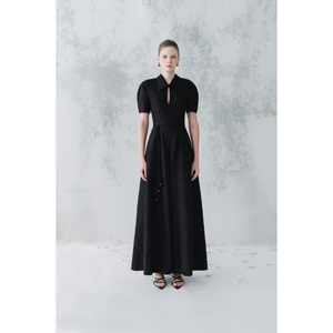 Mejor precio Vestido de mujer de lujo A-line Silueta con abertura frontal Mangas hinchadas VESTIDO MIDI DE SATÉN Etiqueta personalizada WHITE ANT Vietnam - Product Image 1