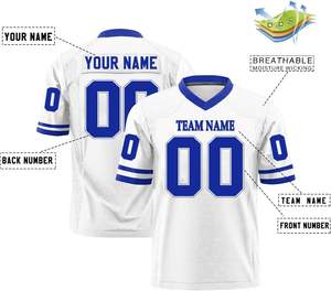 Camiseta de fútbol de manga corta personalizada OEM, tela de malla de poliéster transpirable con logotipo de equipo, rayas de sublimación de secado rápido - Product Image 2