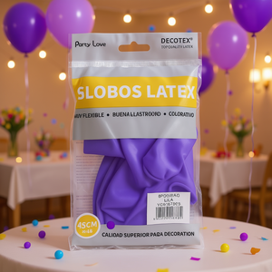 ลูกโป่งปาร์ตี้เลิฟลาเท็กซ์ 45 ซม. สีไลลา 6 ชิ้น ถุงตกแต่ง - Product Image 3