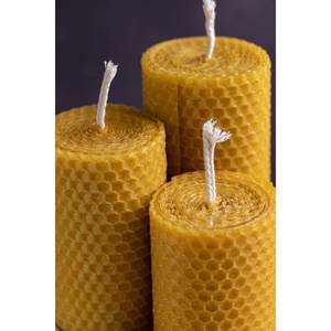 Lot de 3 bougies en cire d'abeille de qualité supérieure et aromatiques pour la décoration intérieure et les cérémonies religieuses - Product Image 4
