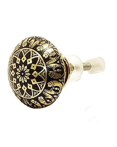 Boutons et poignées d'armoire en laiton gravé or noir marocain moderne-de haute qualité pour la chambre à coucher, la salle de bain, la cuisine et le salon - Product Image 3