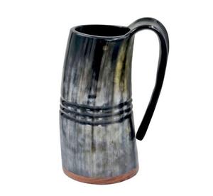 Chope à bière viking en corne naturelle de qualité supérieure, décoration d'intérieur, décoration nordique, vaisselle pour boissons, bière et vin, chope de fête de mariage au meilleur prix - Product Image 1