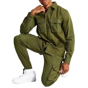 Survêtement de sport personnalisé tendance en coton 100% à séchage rapide pour hommes, idéal pour l'entraînement et le jogging, vente en gros, marque privée, style cargo - Product Image 1