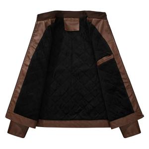 Chaqueta Universitaria de Piel de Oveja Genuina de Grosor Estándar para Hombre, Cuello Alto, Capucha Delantera, Transpirable, Resistente al Viento, Calidad Premium - Product Image 5