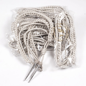 Aiguillette en aluminium argenté de haute qualité pour uniforme d'amirauté | Aiguillettes et cordons d'épaule uniformes de cérémonie - Product Image 1