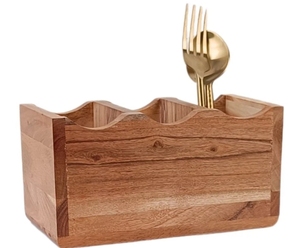 Soporte para cubiertos de madera de mango hecho a mano, 3 partes, Sheesham y mango, utensilio de madera, soporte para cubiertos de encimera - Product Image 5