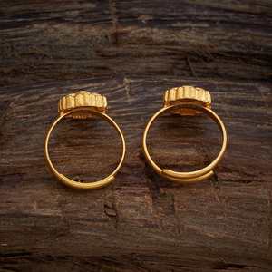Silver Temple <b>Gold</b>-Plated Copper <b>Toe</b> <b>Ring</b> for Wedding Engagement or Gift 165683 - Product Image 3