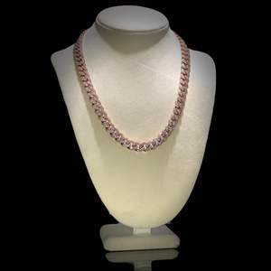 Chaîne personnalisée en argent sterling 925 MOISSANITE BAGUETTE MIAMI CUBAN LINK CHAIN - Product Image 1